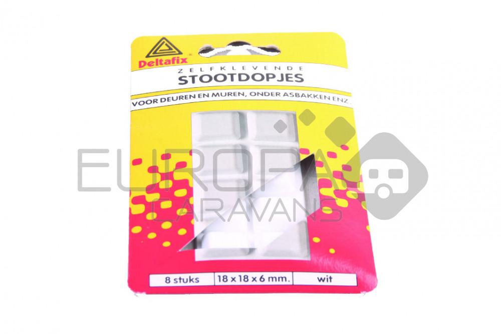 Deltafix Stootdopjes 18x18mm Transparant set 8st