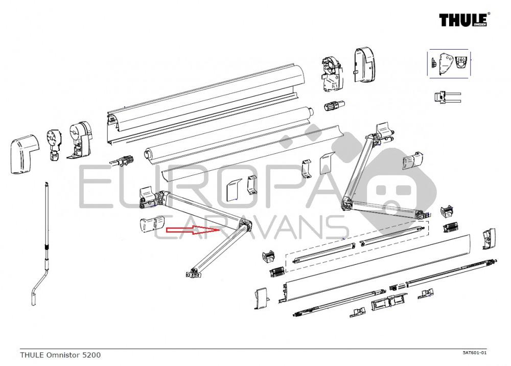 Thule Knikarm Compleet LH 5200 2.30