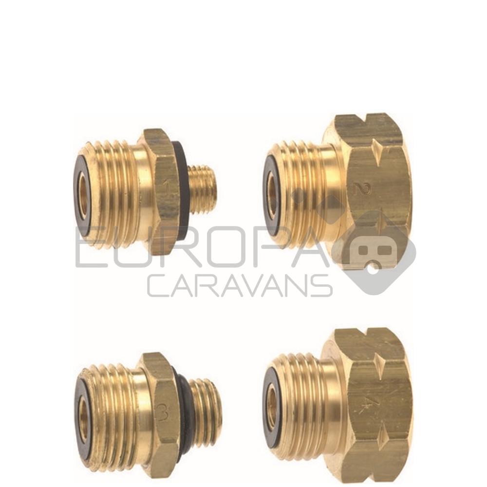 Nippelset andere gasfles > Din