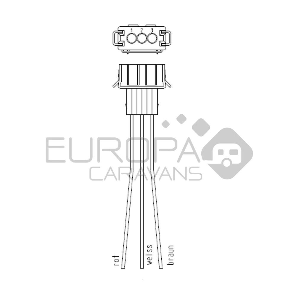 Jokon Aansluitkabel 3-Polig Rechts