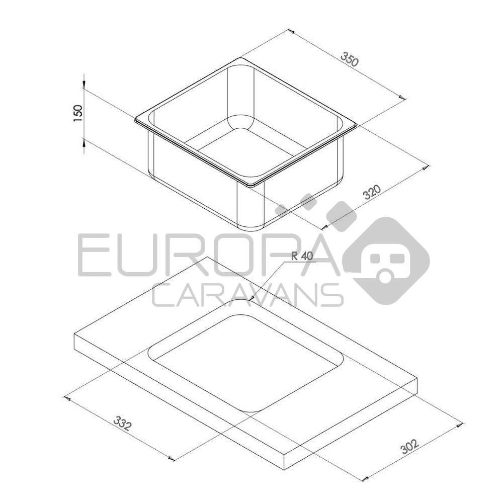 Can  LA1402 Spoelbak
