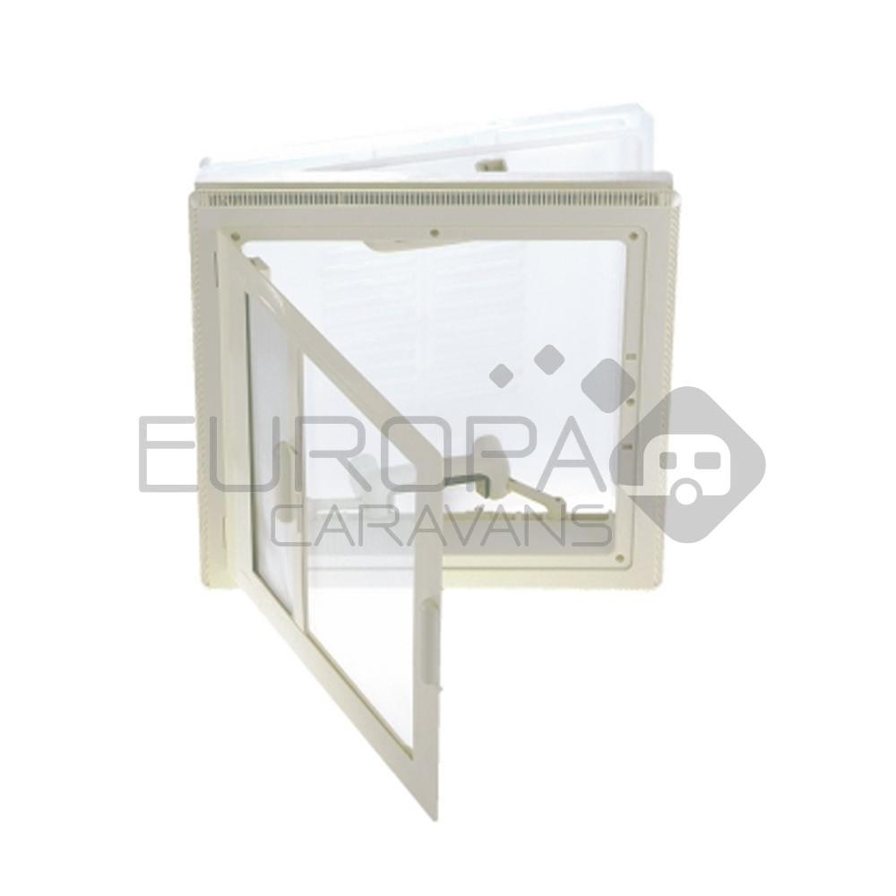 MPK Dakluik 40x40 Wit Kader+Vliegenhor