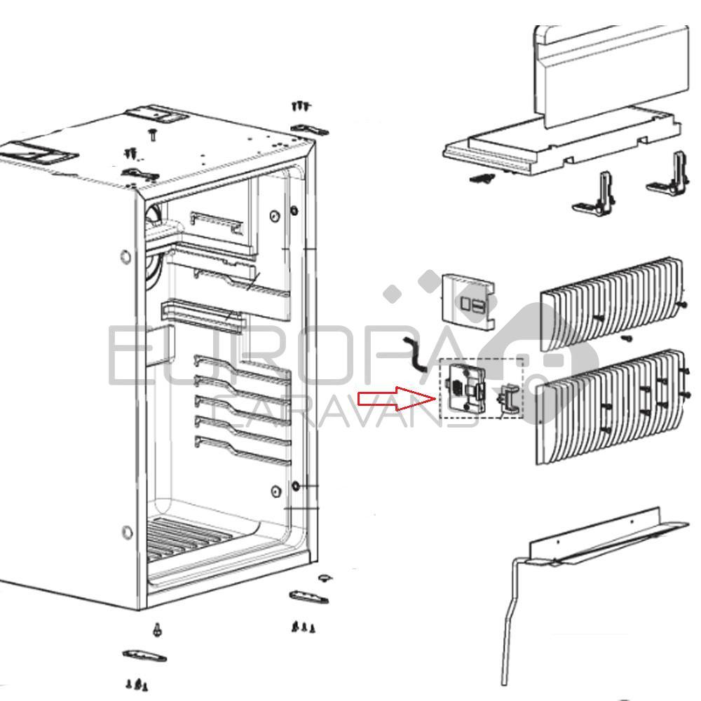 Dometic RM8550D Deurvergrendeling + Verlichting R