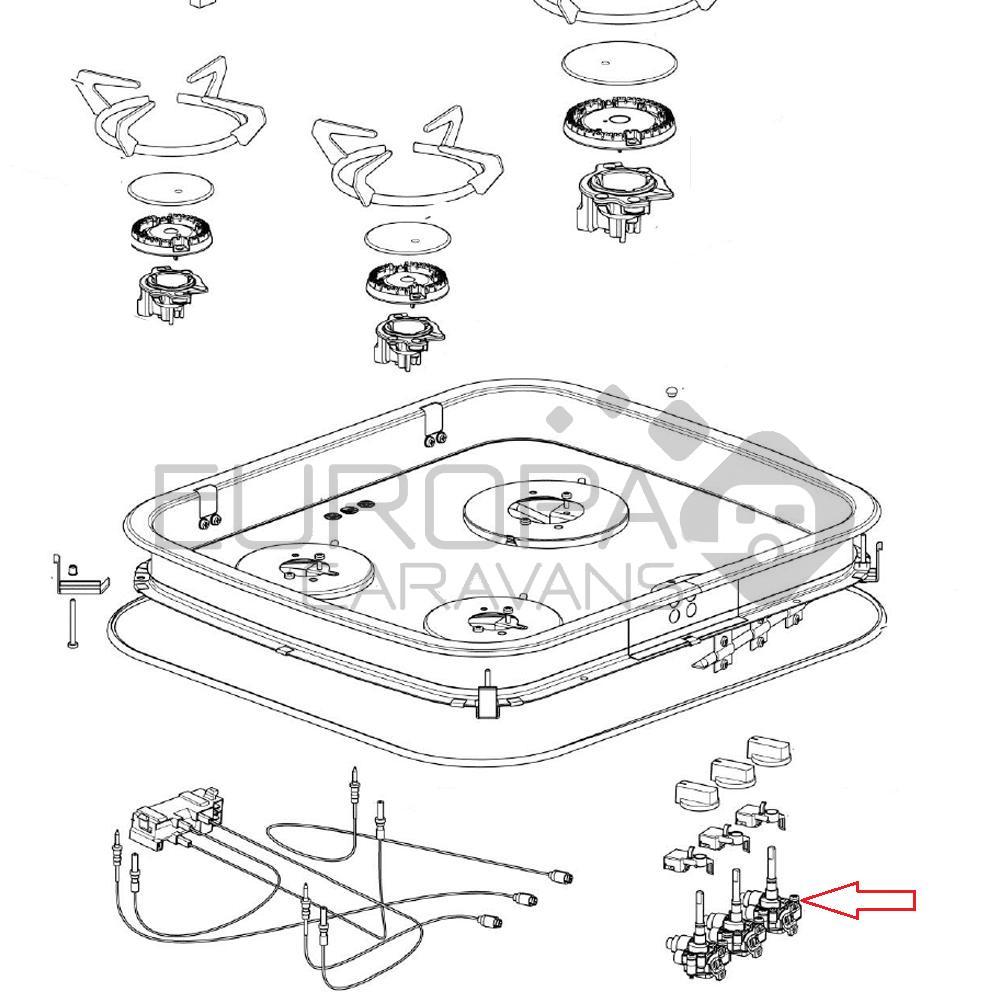 Thetford Hob 330 Triangel Gaskraanregelaar