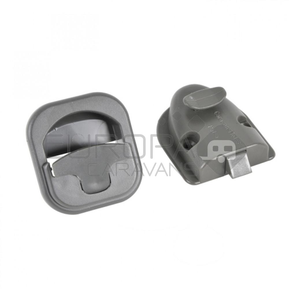 Toiletdeurslot Rond Inbouw Grijs