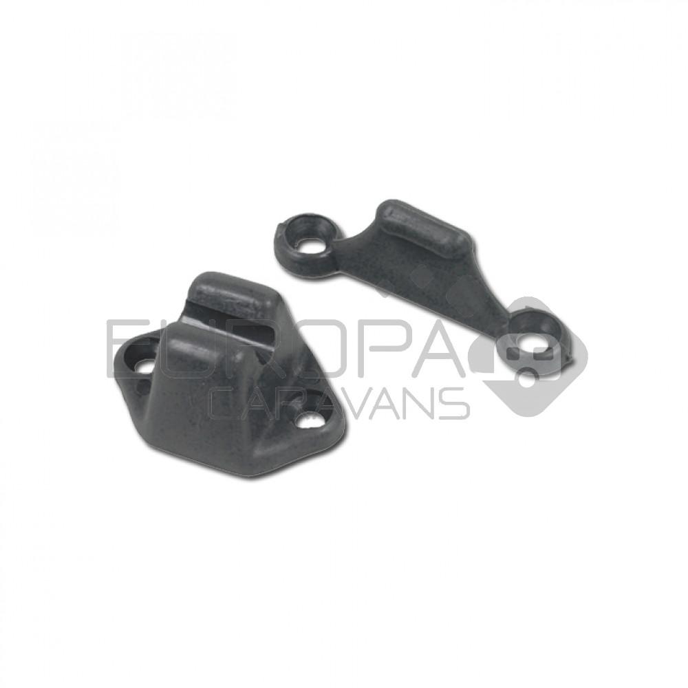 Deurvanger 2-delig Zwart