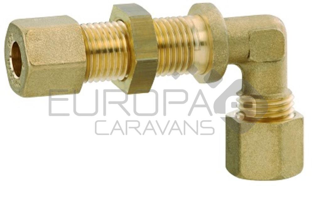 Haakse Wanddoorvoer 8x8mm