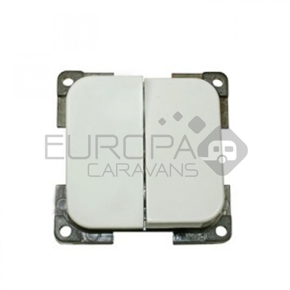 Presto Wipschakelaar Dubbel Inbouw Wit S-10.000