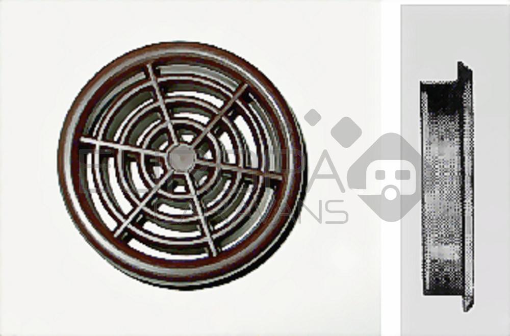 Rozet bruin 43-48mm rond opbouw à 2 st.