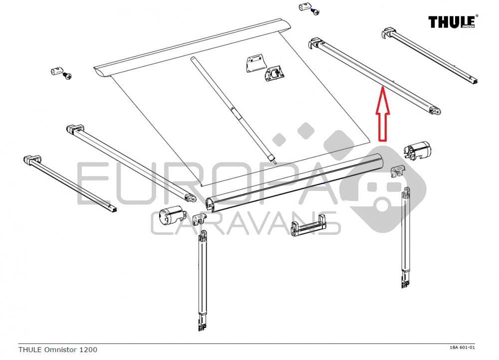Thule Rafter Arm Assy RH 1200 3.00/3.25