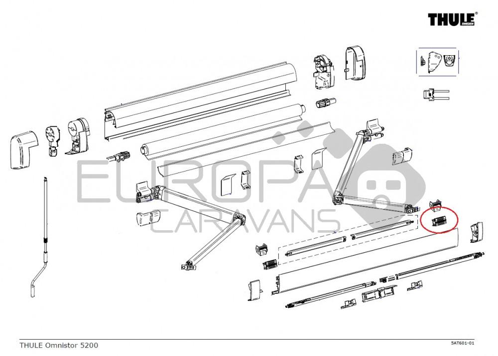 Thule Connection Support Arm RH 5200