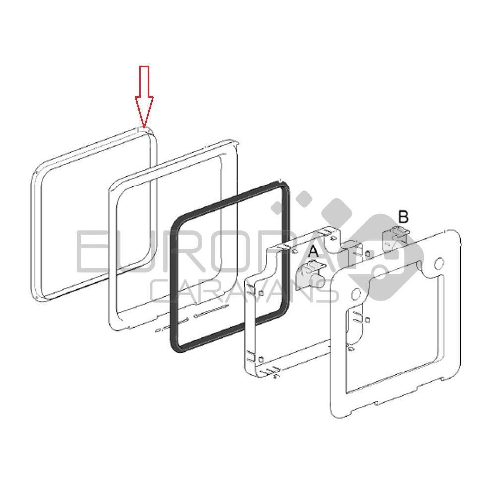 Thetford Serviceluik 3 Binnenkader (set a 5 st) Wit-80