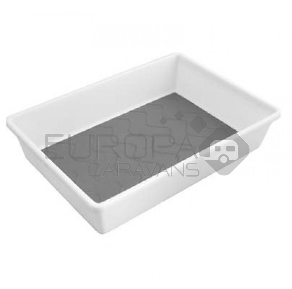 Bestekbak langwerpig breed.