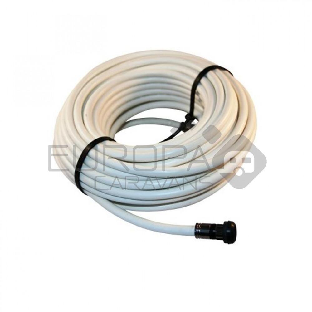 Coaxkabel 15mtr incl. waterdichte connectoren.