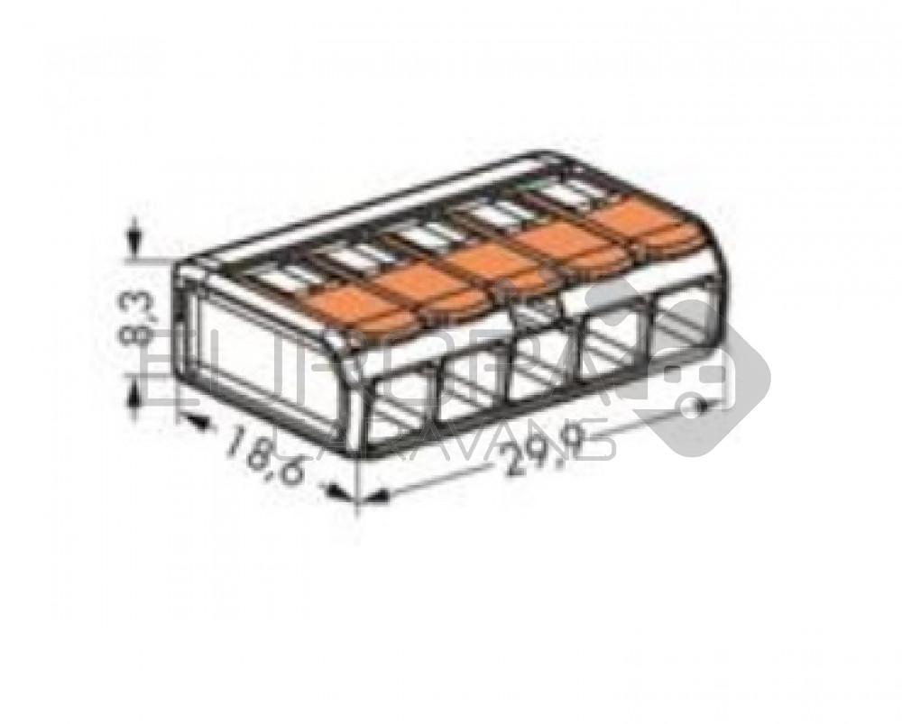 Wago 221 Lasklem 5-Weg 25st.