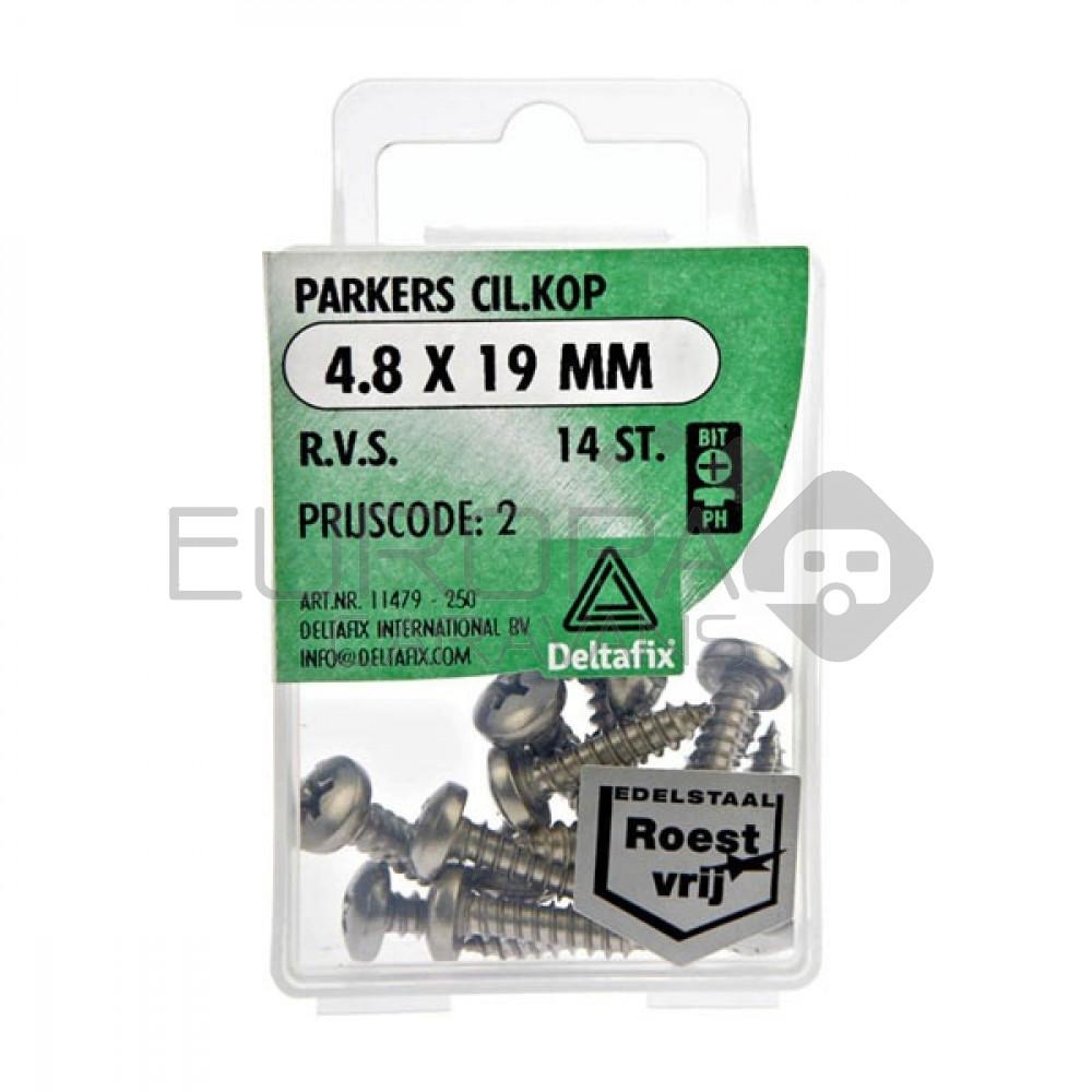 Deltafix Parker CK RVS 4.8x19mm Set 14st