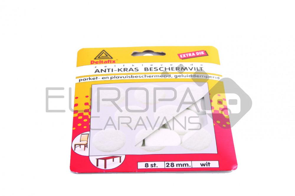 Deltafix Anti-Krasvilt ø28mm Wit 8st