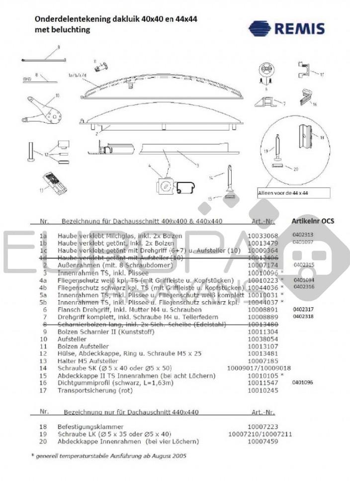 Remis Streamline Dakluik Afdichtrubber 40x40 1.63m