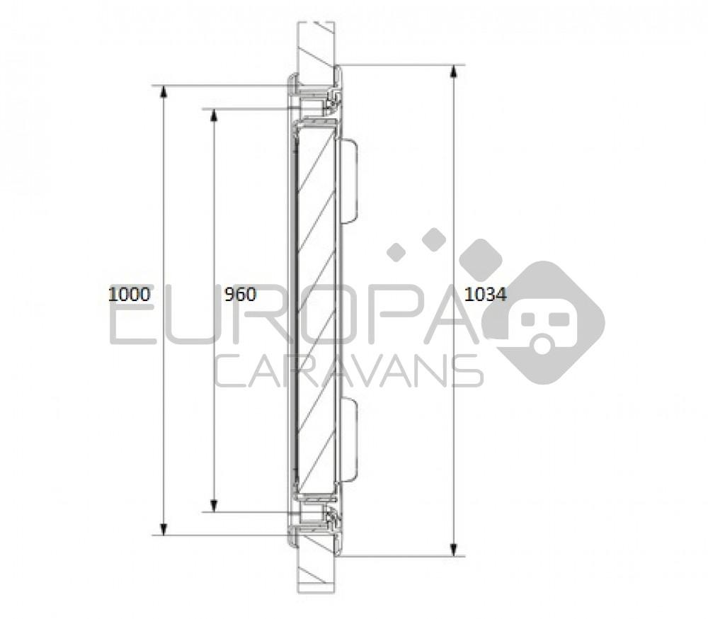Dometic Serviceluik SK4 100x30.5cm Wit