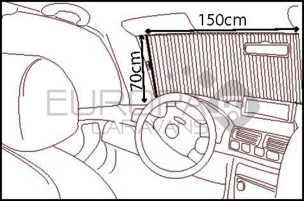 SUNfree Zonnescherm Binnenzijde 70x150