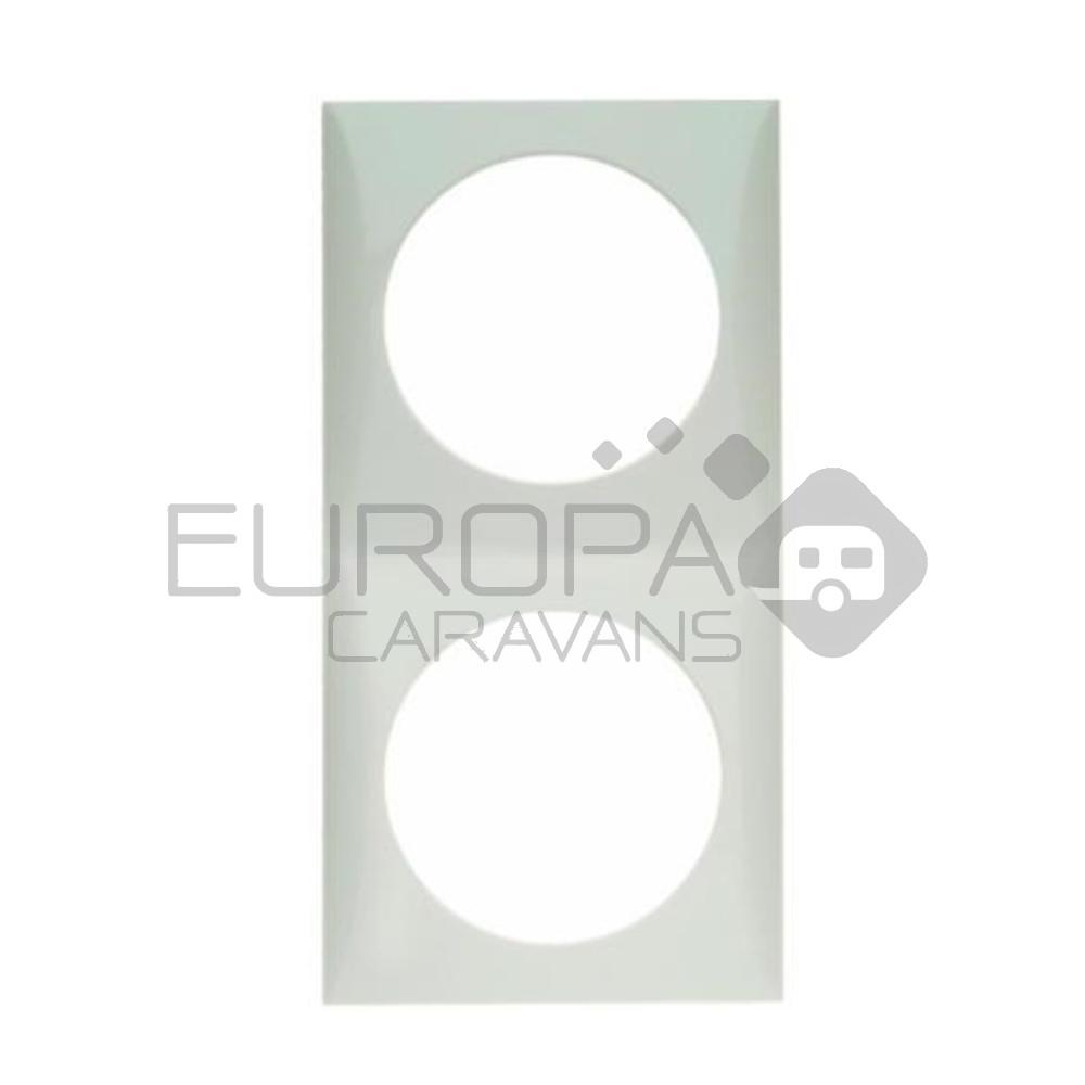 Berker Afdekraam Flow 2-Vaks Chroom Mat