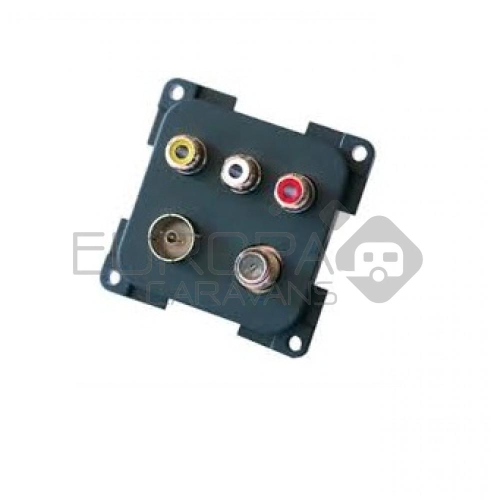 Berker Contactdoos Multimedia Inbouw Antraciet Mat