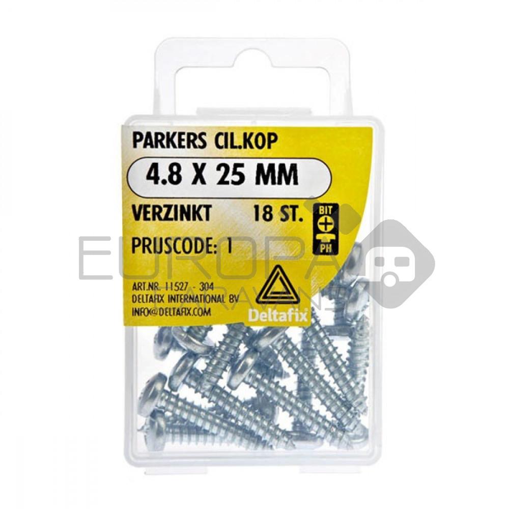 Deltafix Parker CK Verzinkt 4.8x25mm Set 18st