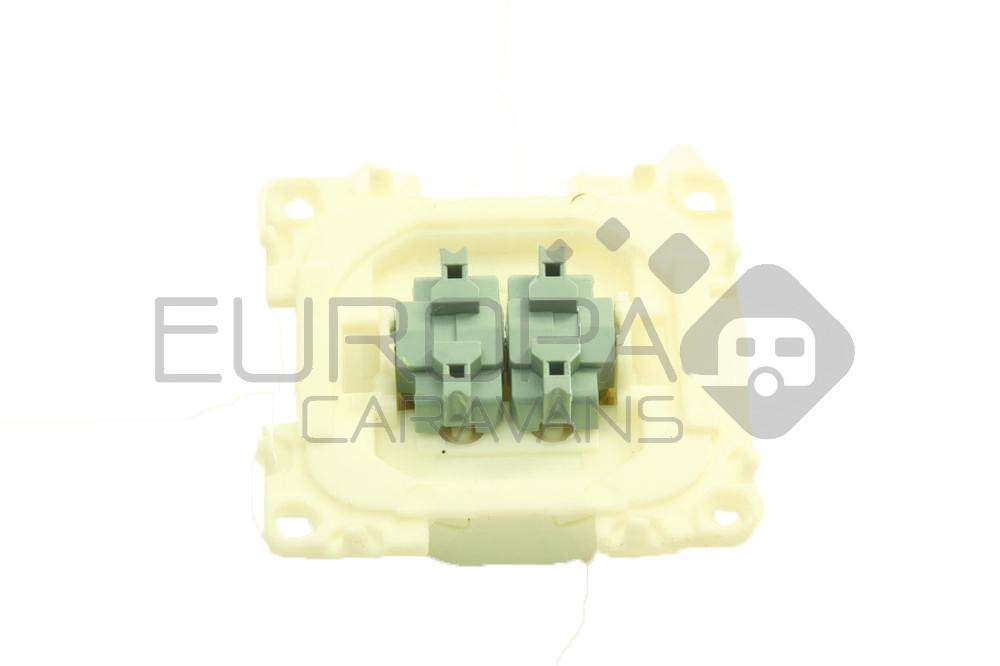 Presto Wipschakelaar Dubbel Serie 1-Polig Inbouw S-20.000 Wit