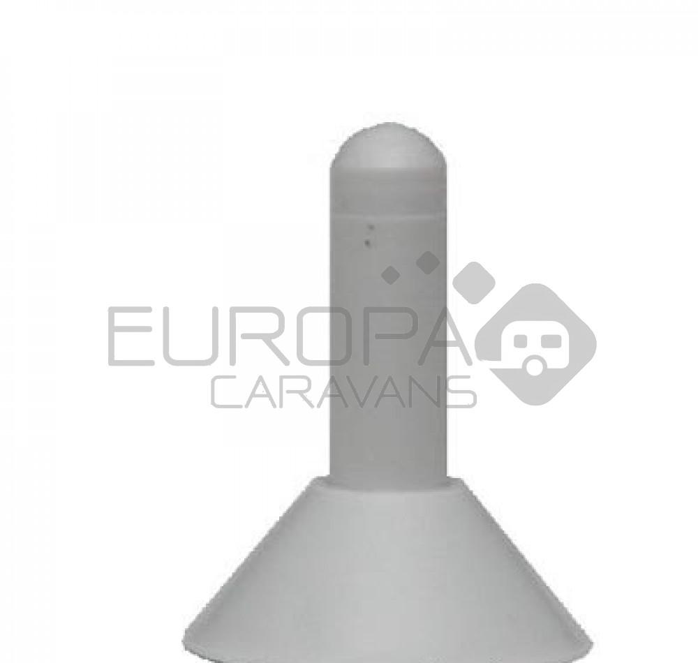 Campking regenkapje met punt kunstst grijs 100 st