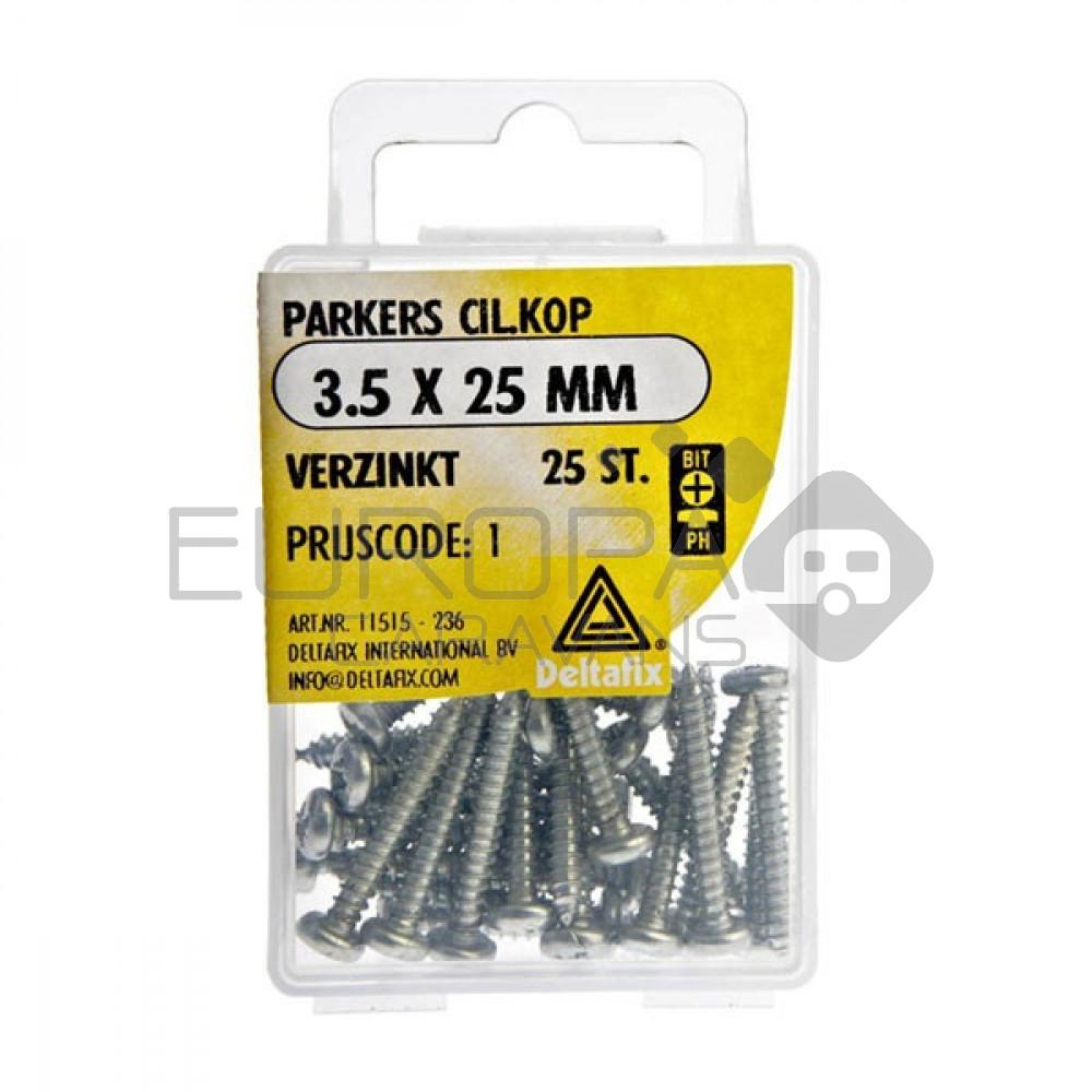 Deltafix Parker CK Verzinkt 3.5x25mm Set 25st