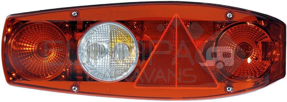 Hella Achterlicht Caraluna II Plus Rem/ Knipper/ Mist/ Achteruitrij/ Zijmarkering/ Driehoek Reflector Rechts