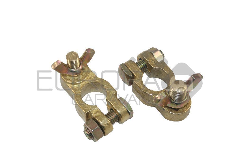 Accuklemset met vleugelmoer M8/M10