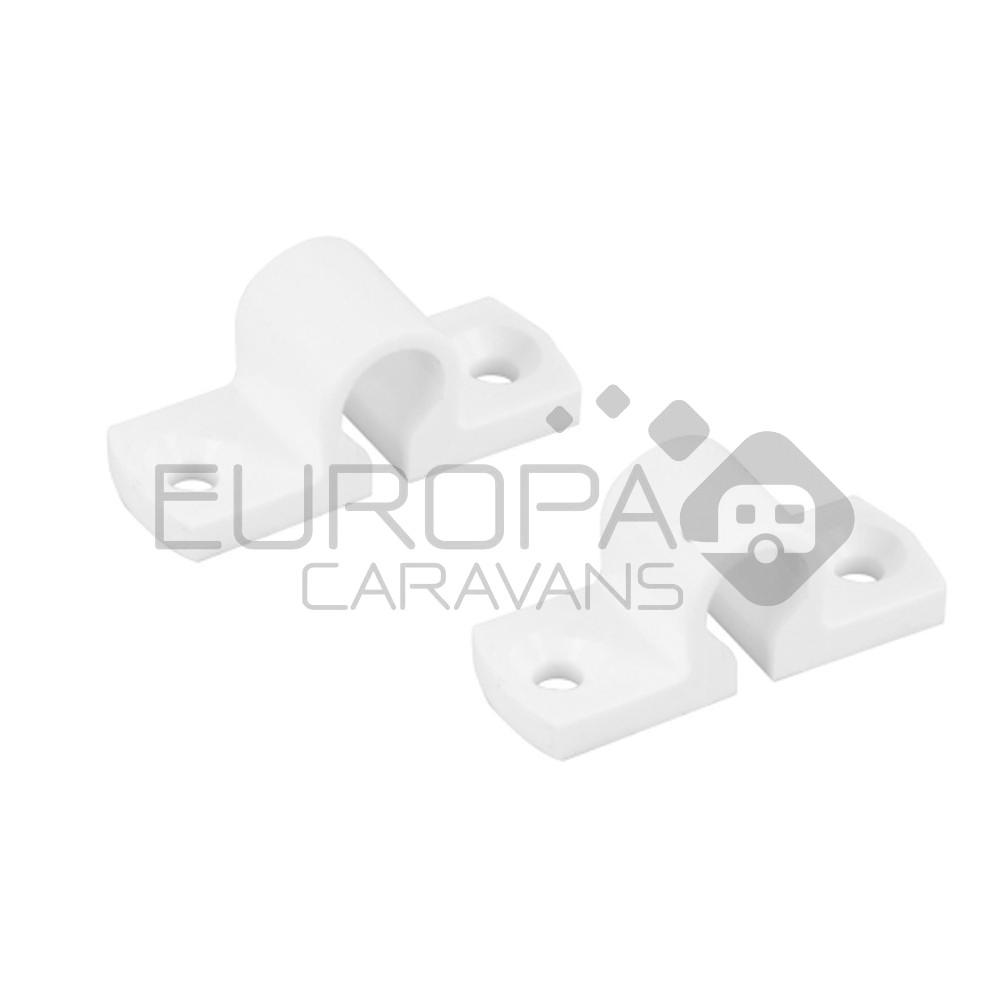 Stanggeleider kunststof Wit à 2 st.