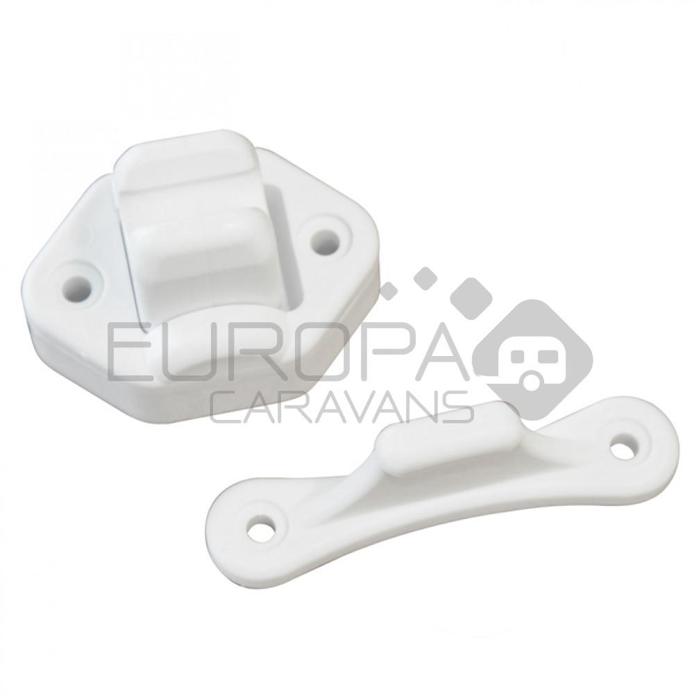 Deurvanger 2dlg wit 9mm beweegbaar