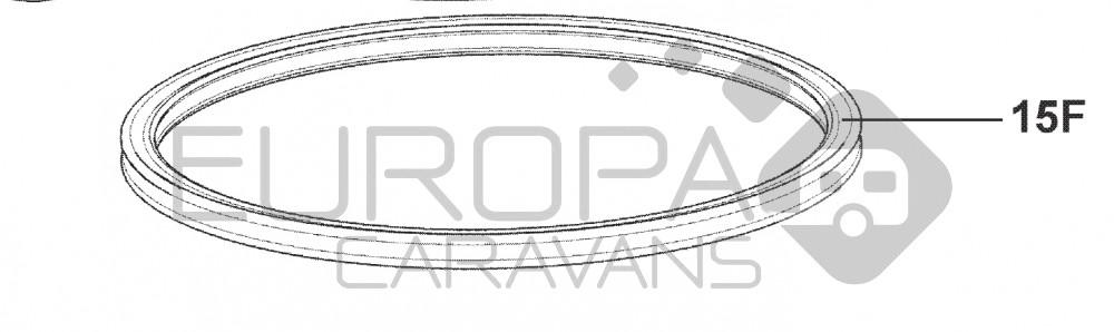Dometic Afdichter Cassette zwart 2426012965