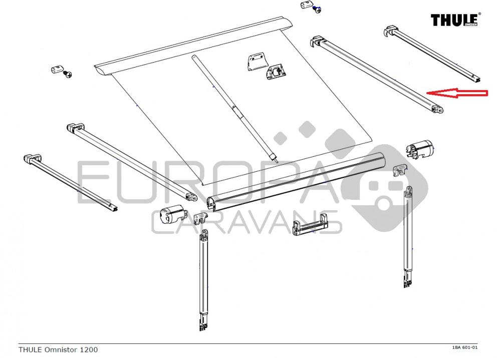 Thule Rafter Arm Assy RH 1200 2.60