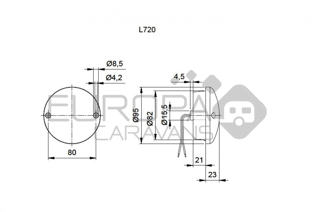 Jokon Achterlicht LED 720 Inbouw Rond