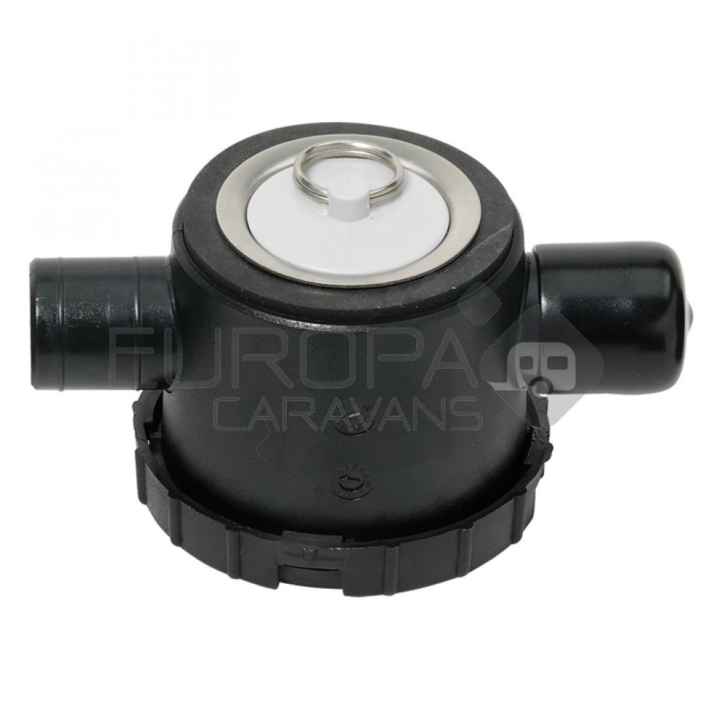 Reich afvoerplug RVS 39 mm met 2 aansl.