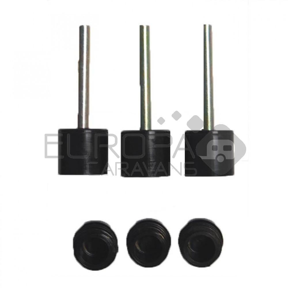 Campking Tentdoppen 22mm Boven/Onder 3st