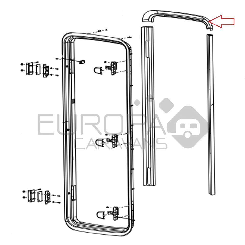 Dometic CaraD-R Deur Boven Binnenkader