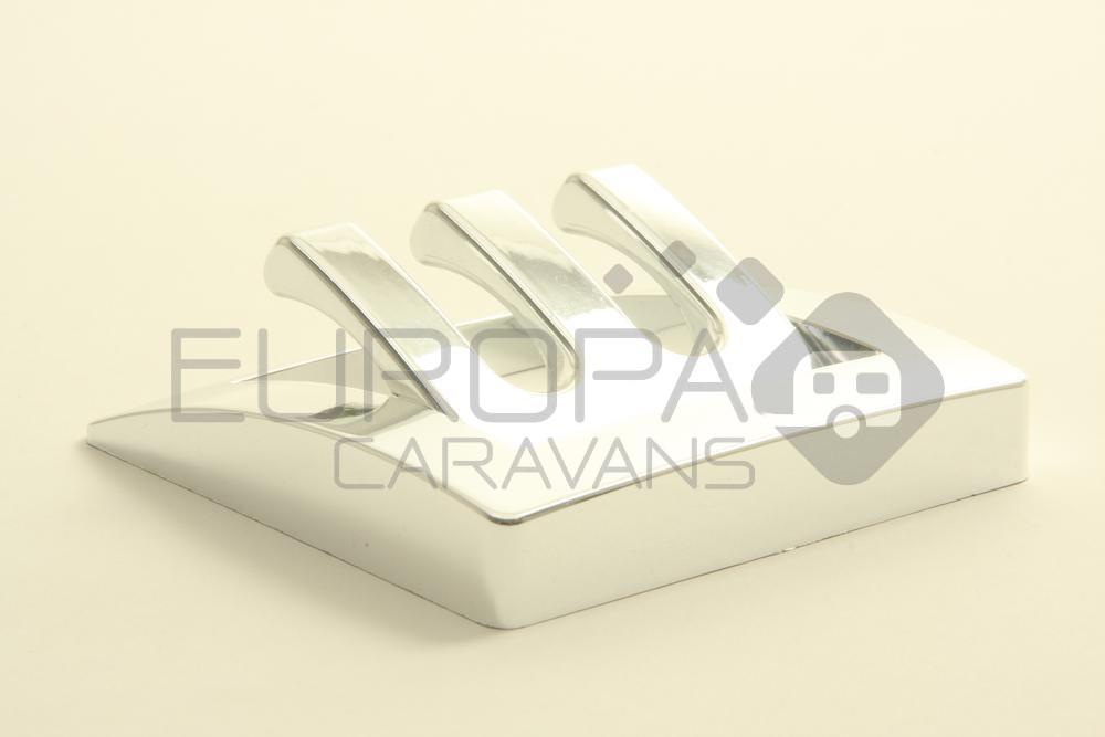 Kapstok 3-Haaks Inklapbaar Hoogglans Chroom