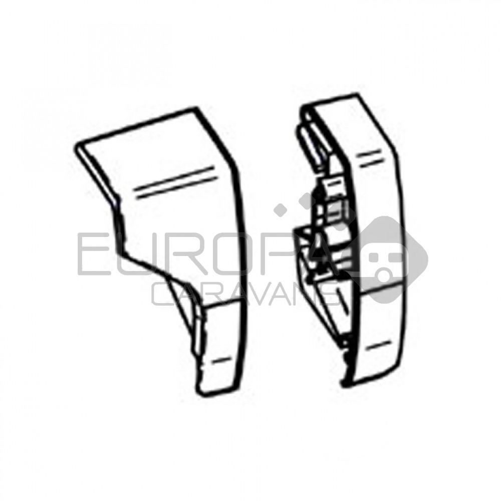 Thule LH+RH endcap leadrail 9200 cream