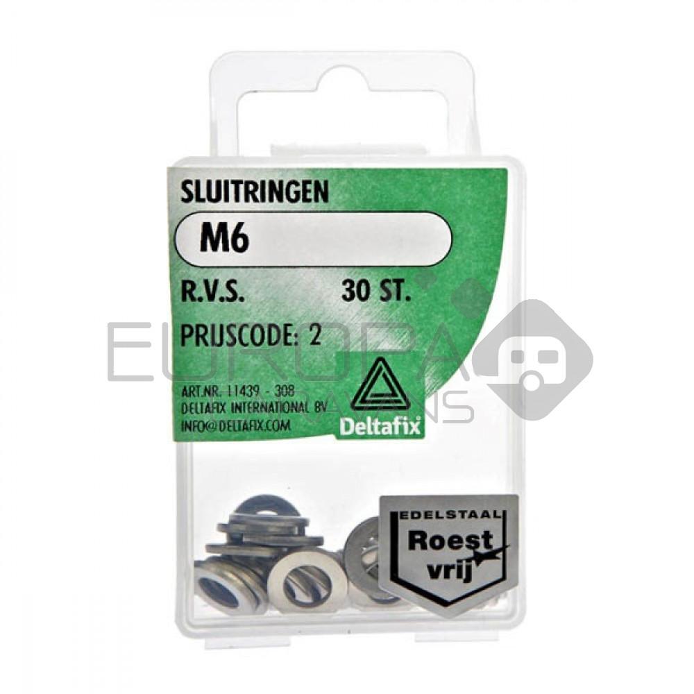 Deltafix Sluitring RVS M6 Set 30st