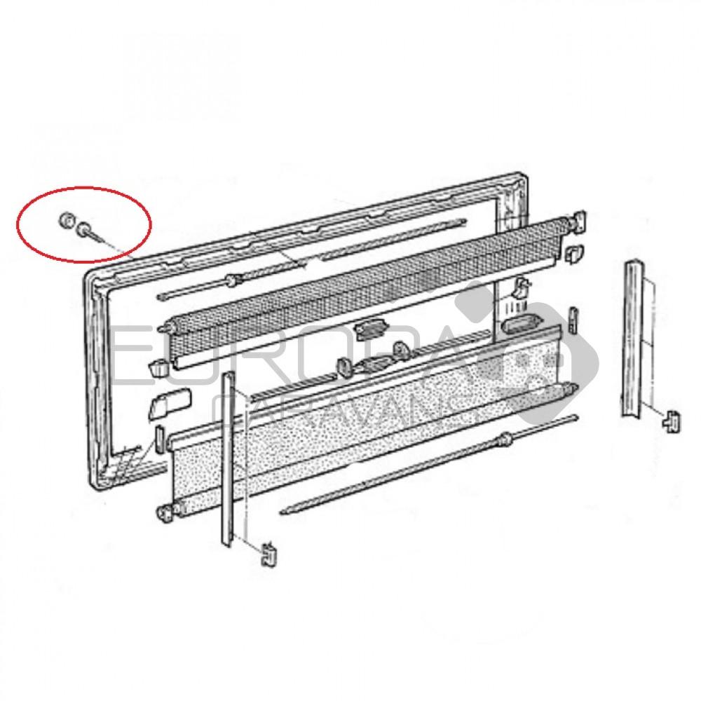 Dometic S4 Bevestingsset binnenkader crème/ Wit