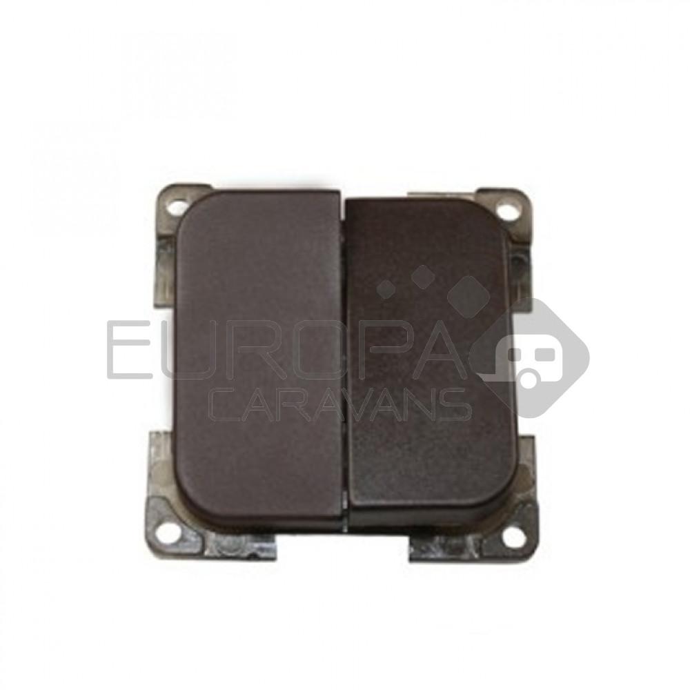 Presto Wipschakelaar Dubbel Inbouw Bruin S-10.000