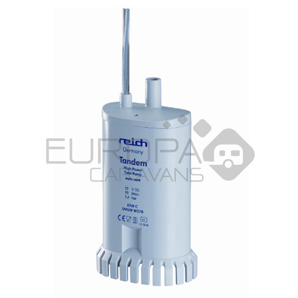 Reich Dompelpomp Twin met Ontluchting + Zeef UniQuick 12V-19L