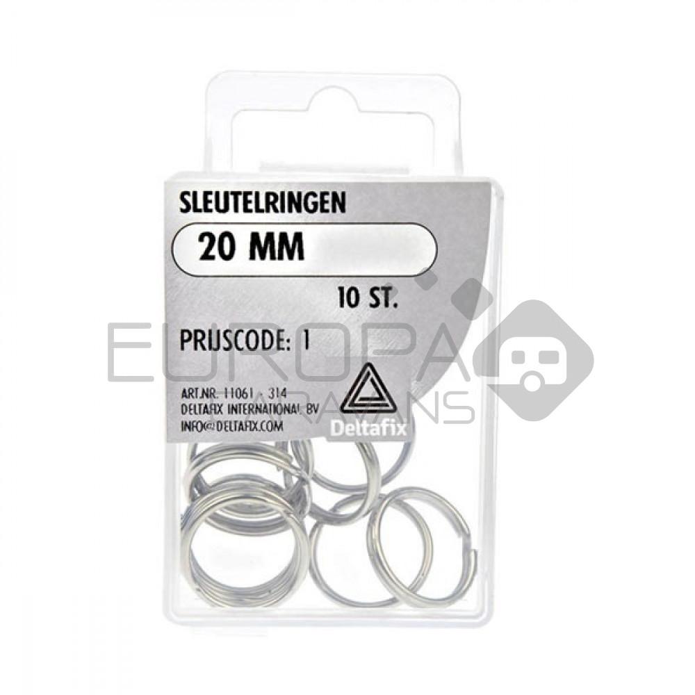 Deltafix Sleutelring 20mm Set 10st