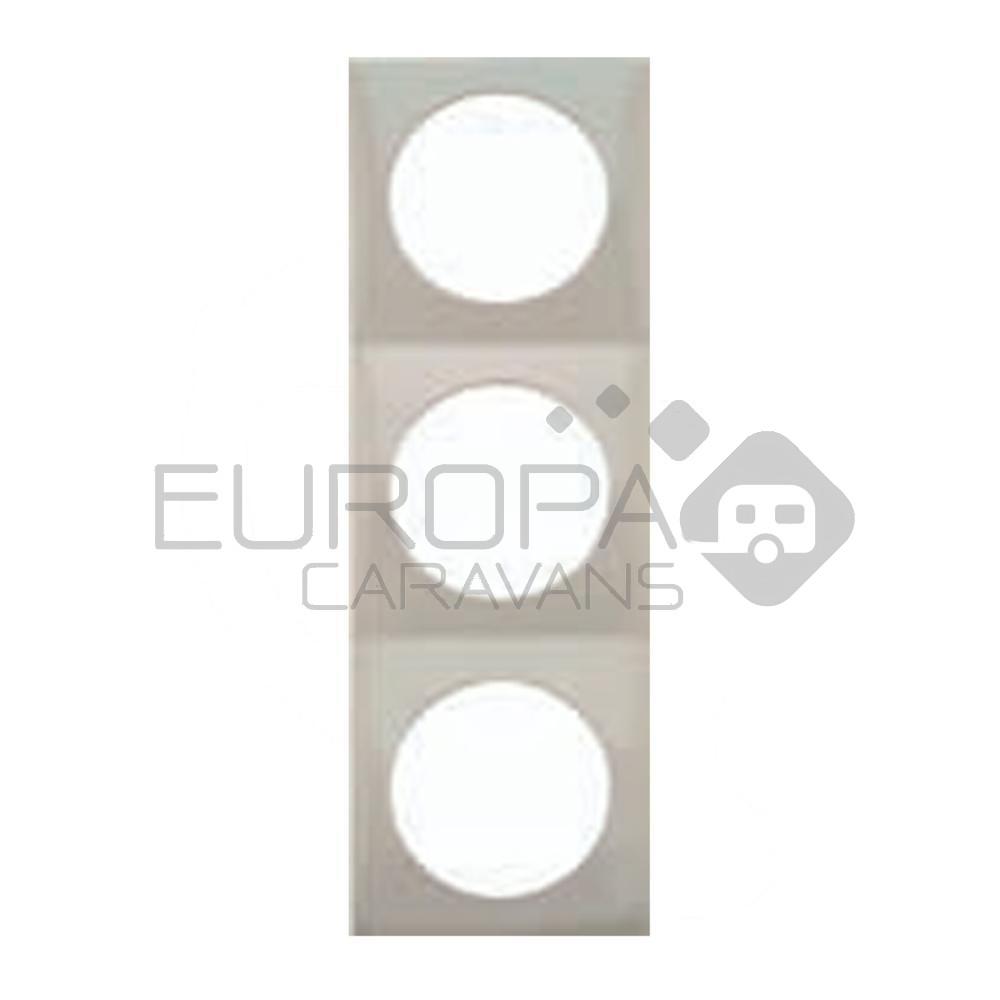 Berker Afdekraam Flow 3-Vaks Chroom Gelakt