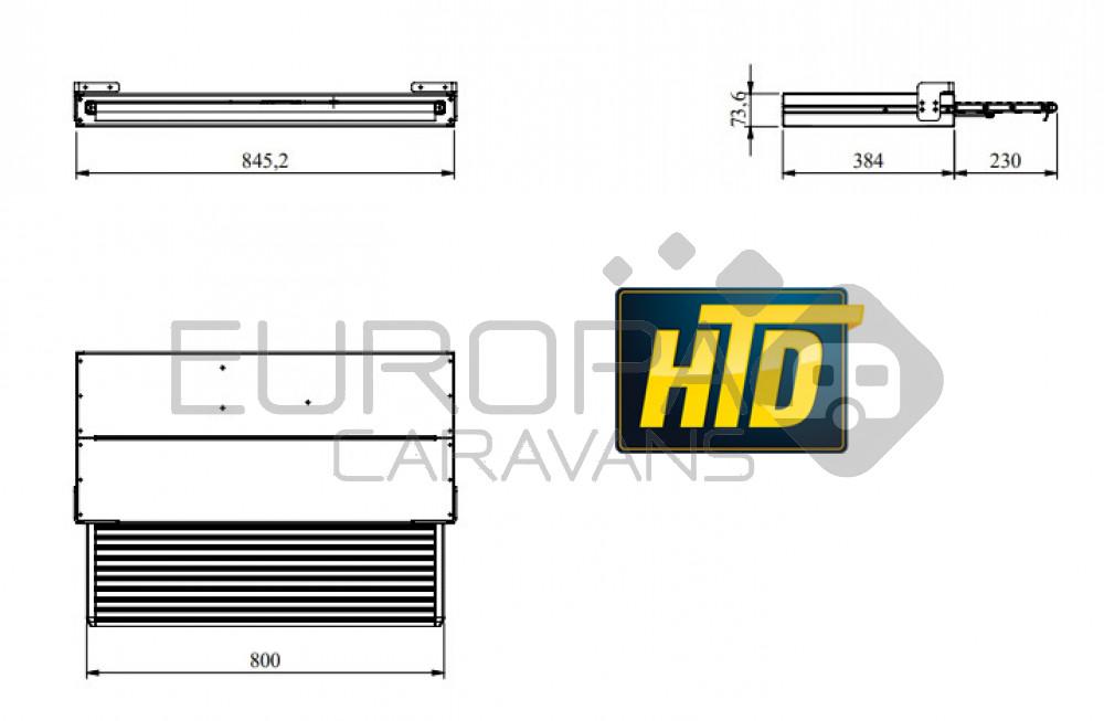 HTD Uitschuifbare Opstap 800