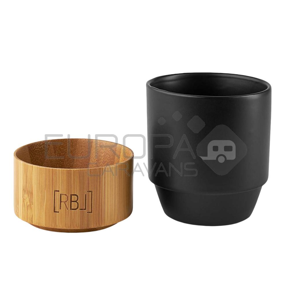 RBL Koffiemok 200ml Bamboe/Zwart
